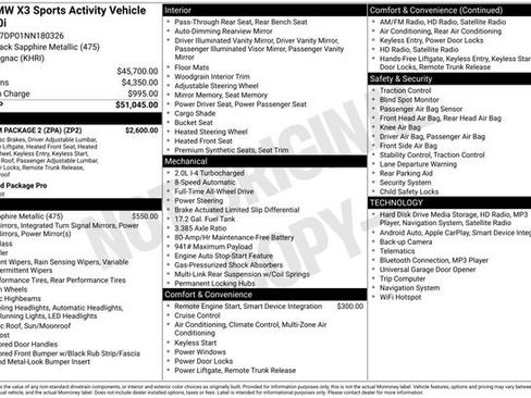 Used 2022 BMW X3 xDrive30i w/ Premium Package 2 (ZPA) image 10