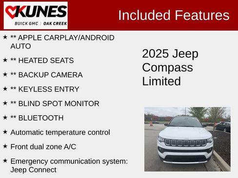 Used 2025 Jeep Compass Limited AWD/4WD image 2
