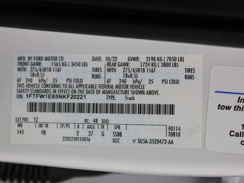 Certified 2022 Ford F150 XLT w/ Equipment Group 302A High image 22