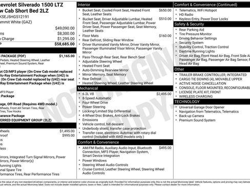 Used 2017 Chevrolet Silverado 1500 LTZ Z71 w/ LTZ Plus Package image 3