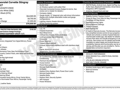 Used 2023 Chevrolet Corvette Stingray Coupe w/ Battery Protection Package RWD image 30