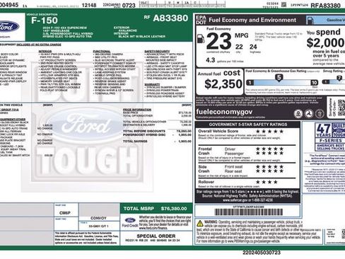 Certified 2024 Ford F150 Platinum image 48
