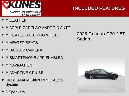 Used 2025 Genesis G70 2.5T AWD/4WD image 2