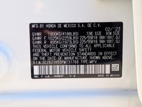 Certified 2023 Honda HR-V Sport image 31