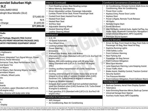 Used 2021 Chevrolet Suburban High Country AWD/4WD image 6