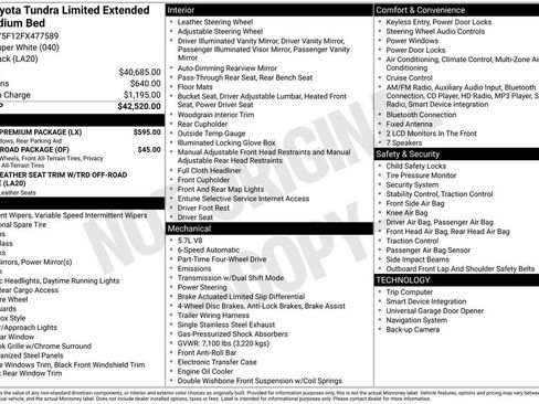 Used 2015 Toyota Tundra Limited w/ Limited Premium Package image 41