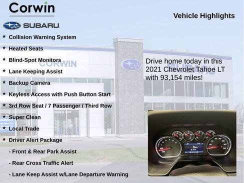 Used 2021 Chevrolet Tahoe LT w/ Luxury Package AWD/4WD image 6
