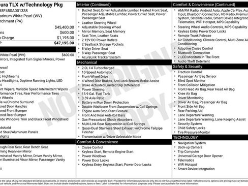 Certified 2025 Acura TLX w/ Technology Package image 4