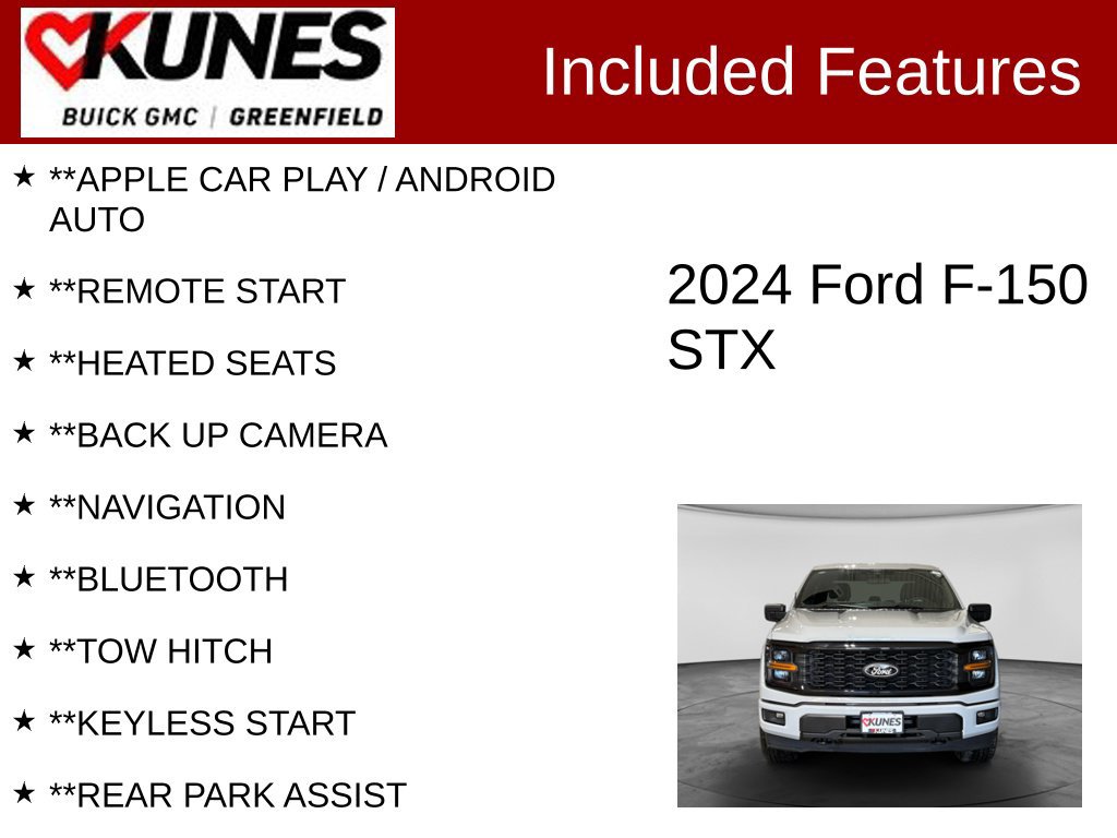 Used 2024 Ford F150 STX w/ STX Black Appearance Package AWD/4WD image 2