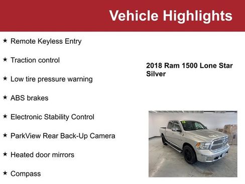 Used 2018 RAM 1500 Lone Star image 2