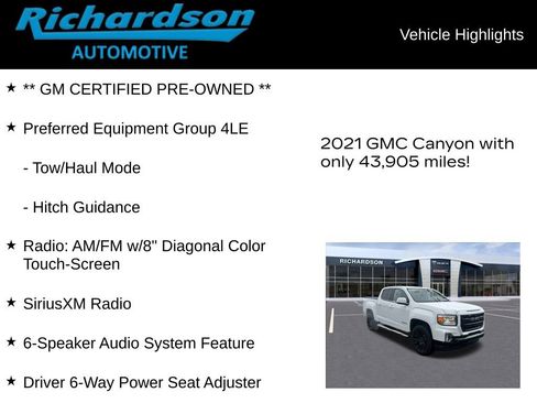 Certified 2021 GMC Canyon Elevation image 11
