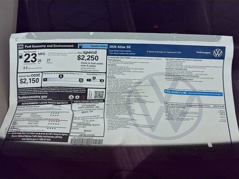 New 2026 Volkswagen Atlas SE image 20