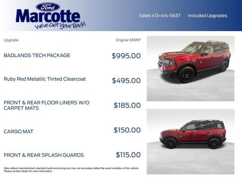 Used 2025 Ford Bronco Sport Badlands w/ Badlands Tech Package AWD/4WD image 4