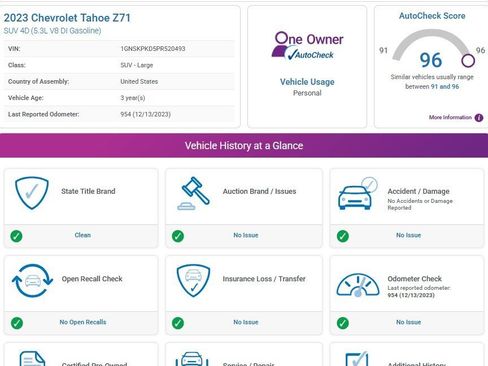 Used 2023 Chevrolet Tahoe Z71 w/ Luxury Package image 3