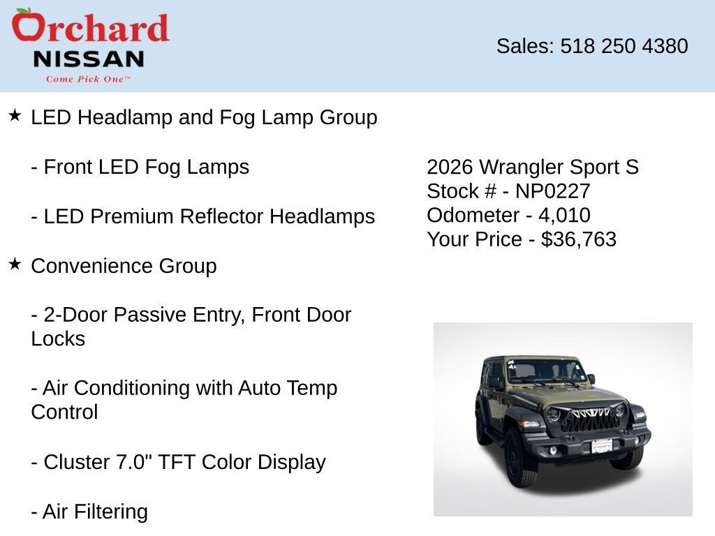 Used 2026 Jeep Wrangler Sport AWD/4WD image 7