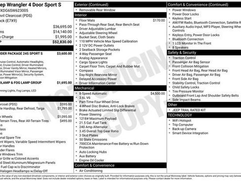 New 2025 Jeep Wrangler Sport S AWD/4WD image 5