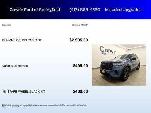 Used 2025 Ford Explorer ST w/ Sun And Sound Package AWD/4WD image 6