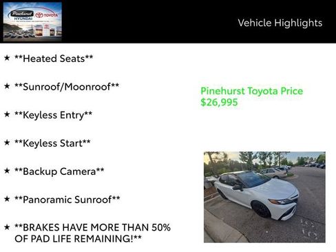 Used 2022 Toyota Camry XSE FWD image 14