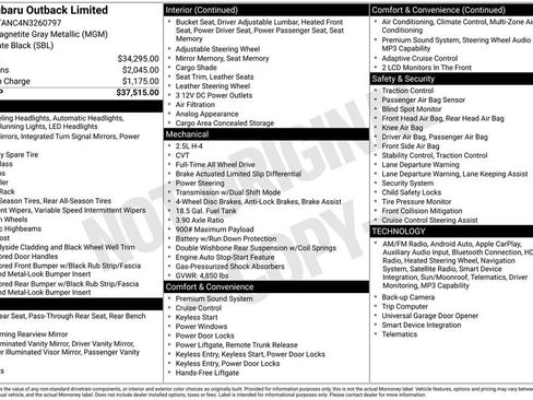 Used 2022 Subaru Outback Limited image 59