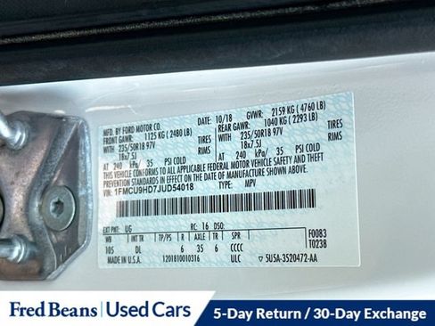 Used 2018 Ford Escape SEL AWD/4WD image 32