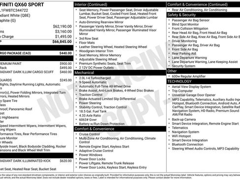 Certified 2026 INFINITI QX60 Sport w/ Dark Cargo Package AWD/4WD image 35