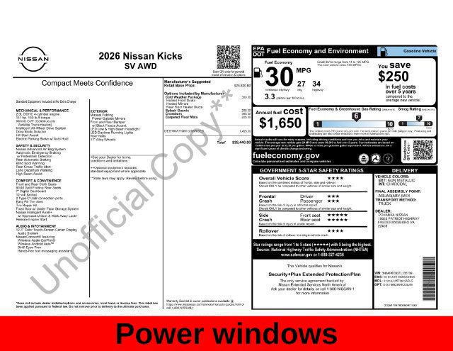 Used 2026 Nissan Kicks SV w/ Cold Weather Package AWD/4WD image 21