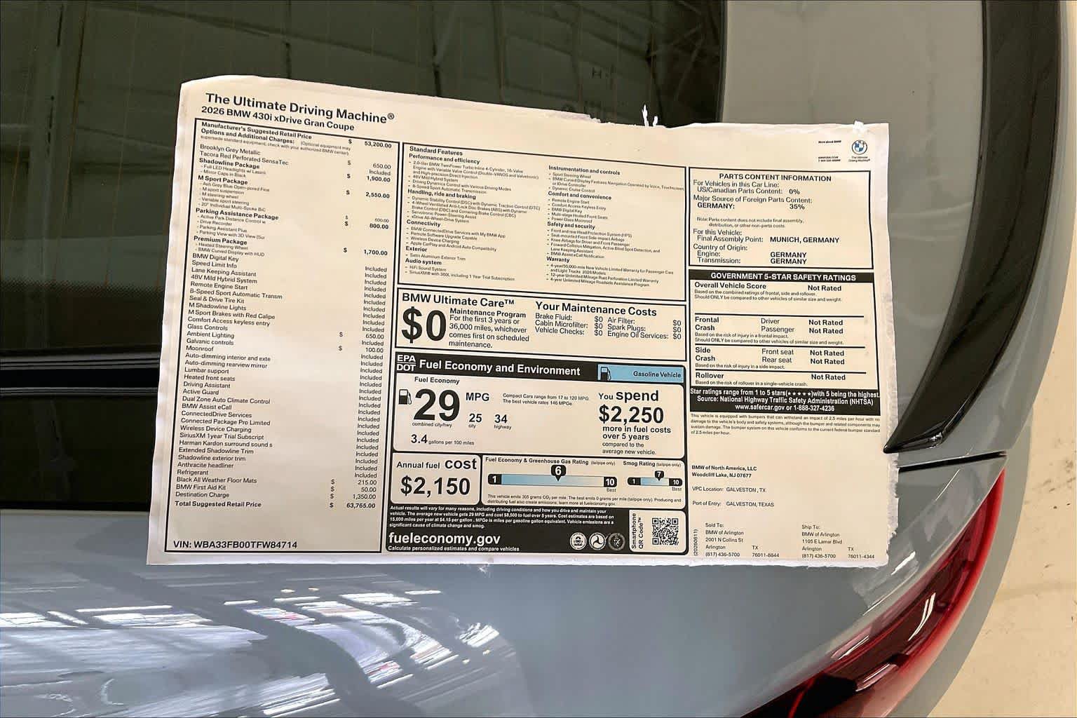 New 2026 BMW 430i xDrive w/ M Sport Package AWD/4WD image 19