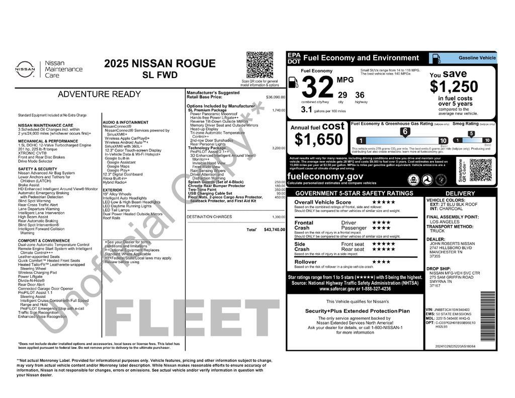 Used 2025 Nissan Rogue SL w/ Tech Package FWD image 47