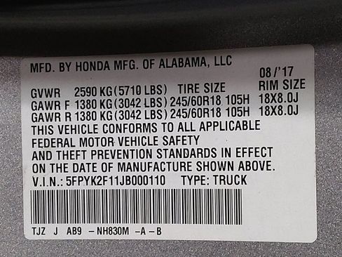 Used 2018 Honda Ridgeline Sport image 33