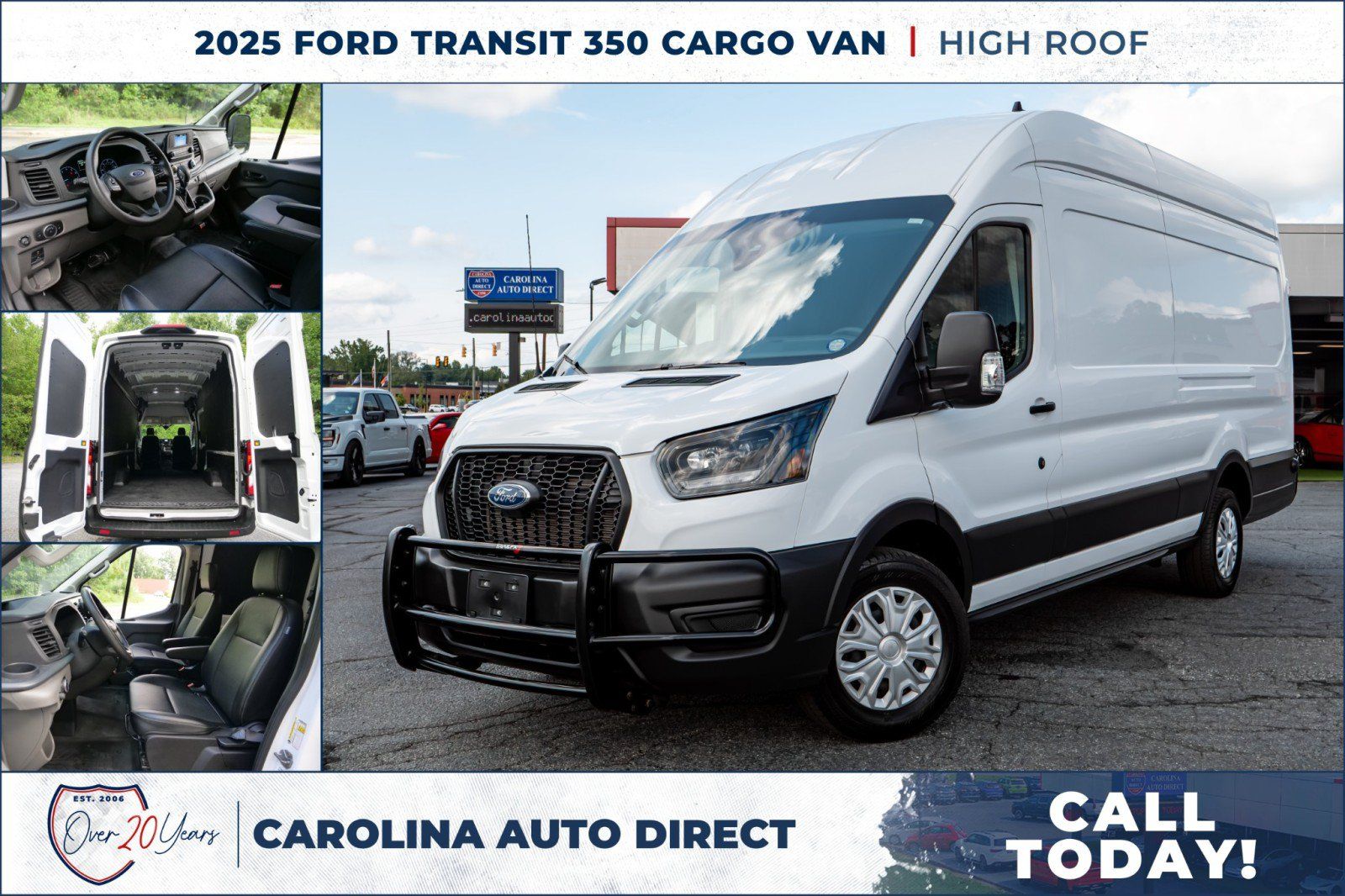 Used 2025 Ford Transit 350 148 High Roof Extended w/ Load Area Protection Package RWD image 1