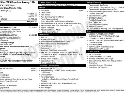 New 2025 Cadillac XT5 Premium Luxury w/ Technology Package image 42