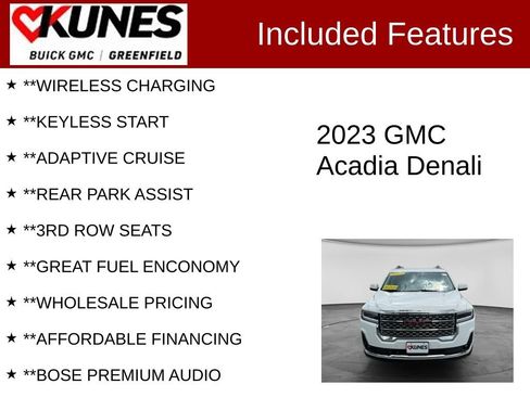 Used 2023 GMC Acadia Denali FWD image 3