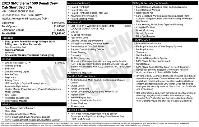 Certified 2023 GMC Sierra 1500 Denali AWD/4WD image 43