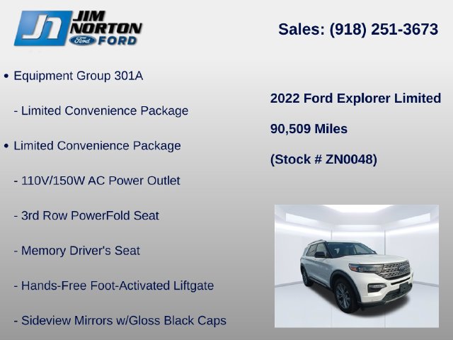 Used 2022 Ford Explorer Limited w/ Equipment Group 301A AWD/4WD image 8