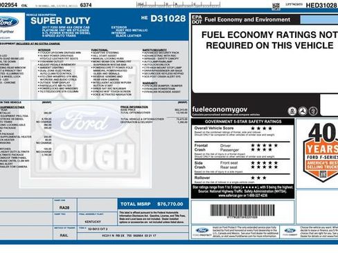 Used 2017 Ford F250 Platinum w/ Platinum Ultimate Package AWD/4WD image 1