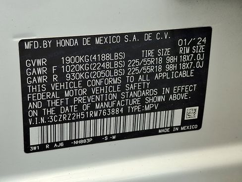 Certified 2024 Honda HR-V Sport image 27