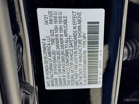 Certified 2021 Honda Pilot EX-L image 45