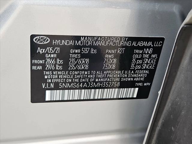 Used 2021 Hyundai Santa Fe SEL w/ Convenience Package FWD image 24