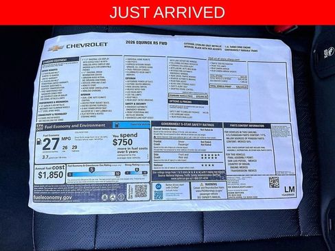 New 2026 Chevrolet Equinox RS w/ Safety and Technology Package FWD image 13