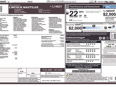 Used 2023 Lincoln Nautilus Reserve w/ Equipment Group 201A AWD/4WD image 53