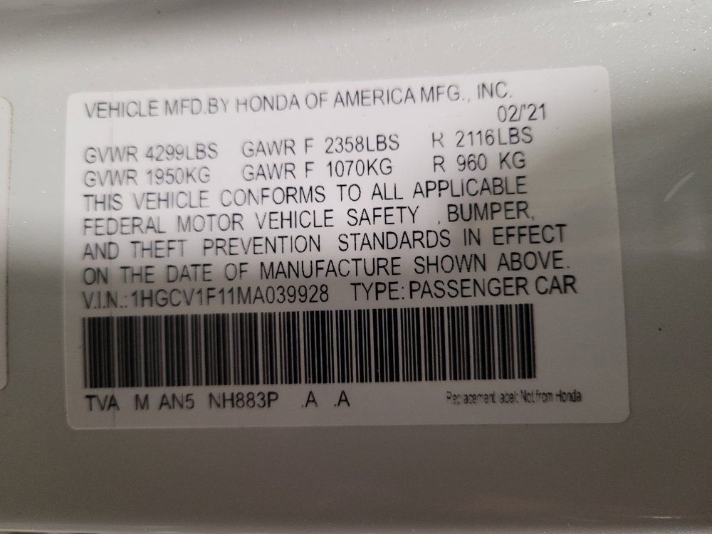 Used 2021 Honda Accord LX image 33