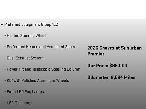 Used 2026 Chevrolet Suburban Premier w/ Sun And Tow Package AWD/4WD image 18