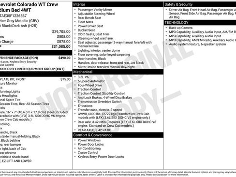 Used 2015 Chevrolet Colorado W/T w/ WT Convenience Package image 38