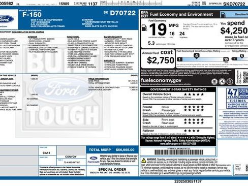 Certified 2025 Ford F150 XLT w/ Equipment Group 301A Standard AWD/4WD image 7