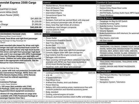 New 2025 Chevrolet Express 2500 w/ Driver Convenience Package image 18