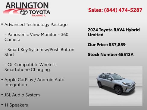 Used 2024 Toyota RAV4 Limited w/ Advanced Technology Package AWD/4WD image 4