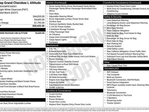 Used 2023 Jeep Grand Cherokee L Laredo AWD/4WD image 2
