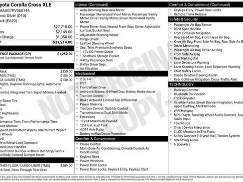 Certified 2023 Toyota Corolla Cross XLE w/ Convenience Package FWD image 33