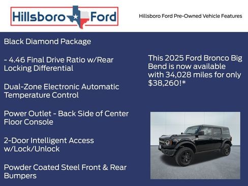 Certified 2025 Ford Bronco Big Bend w/ Black Diamond Package AWD/4WD image 13