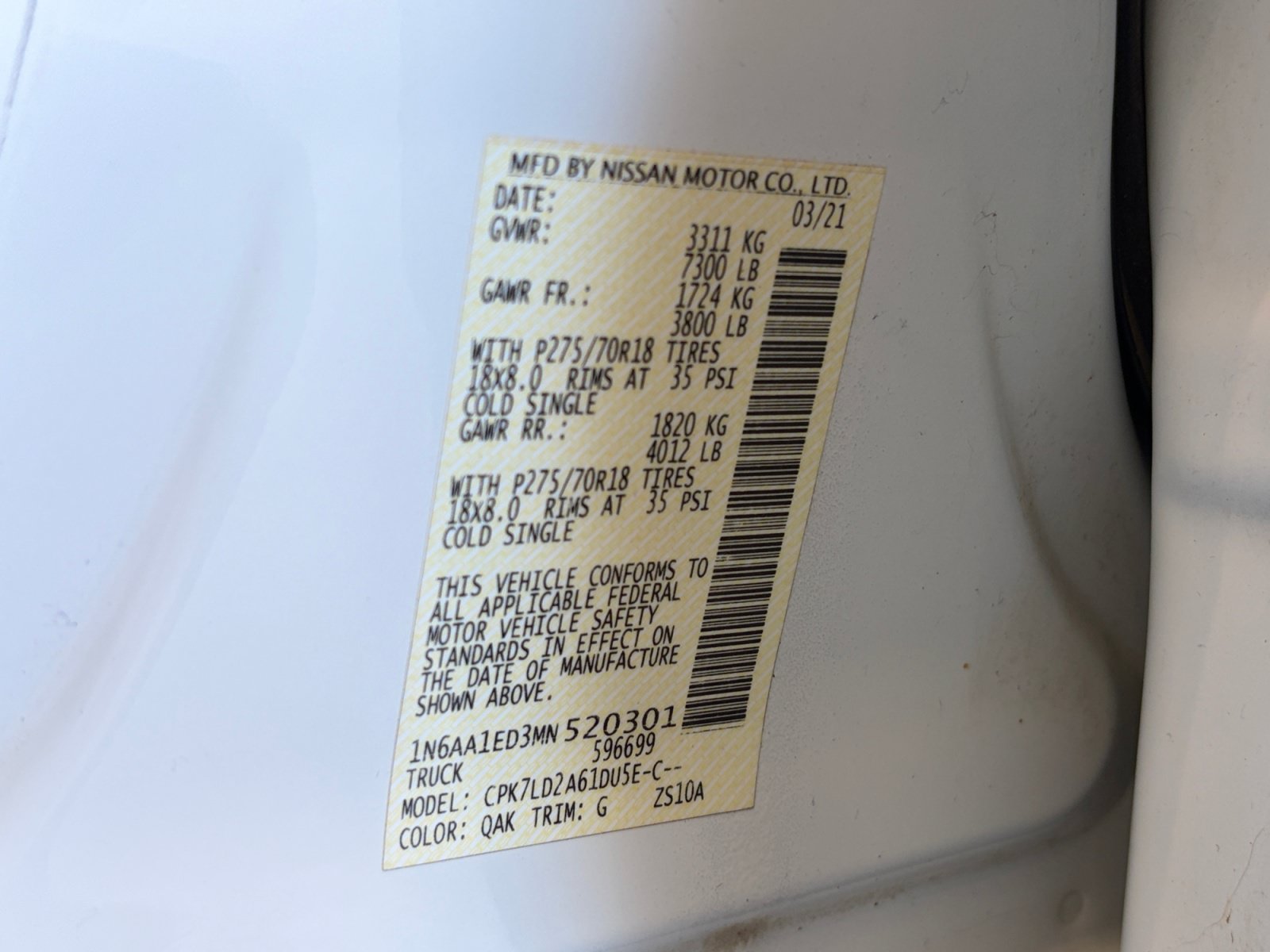 Used 2021 Nissan Titan PRO-4X w/ Pro-4x Utility Package AWD/4WD image 33